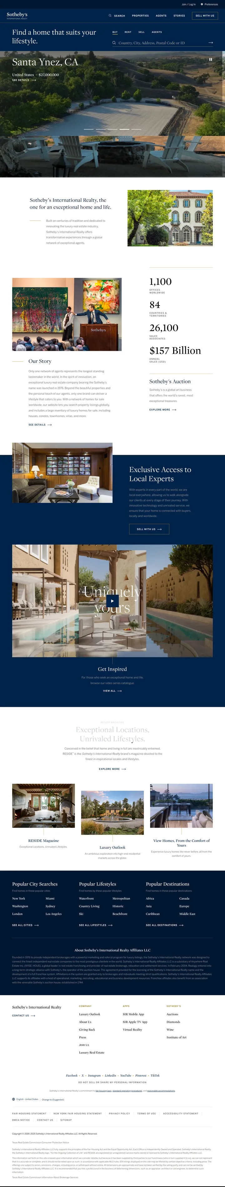 Sotheby's International Realty Screenshot