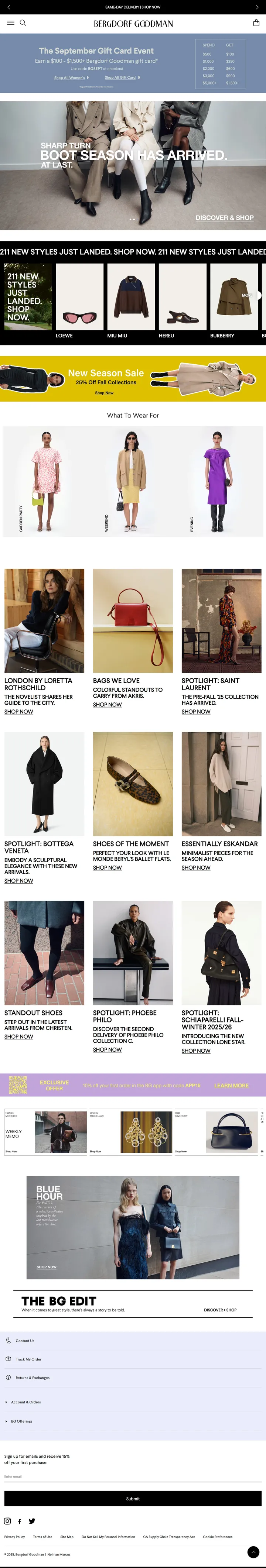 Bergdorf Goodman Screenshot