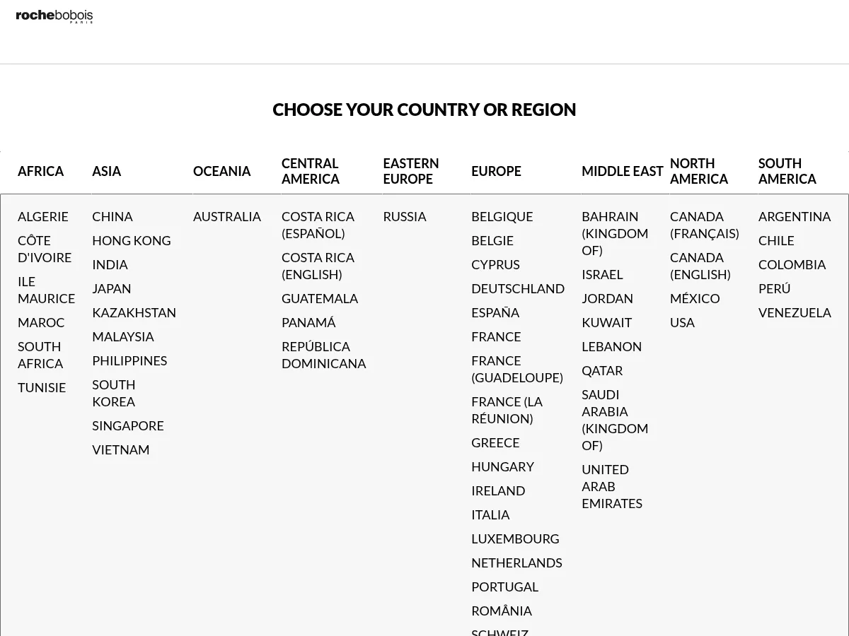 Roche Bobois Screenshot