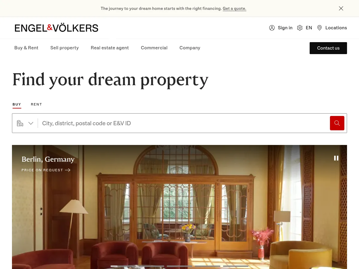 Engel & Volkers Screenshot