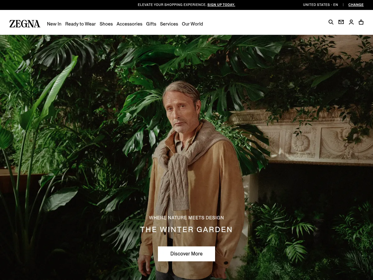 Ermenegildo Zegna Screenshot