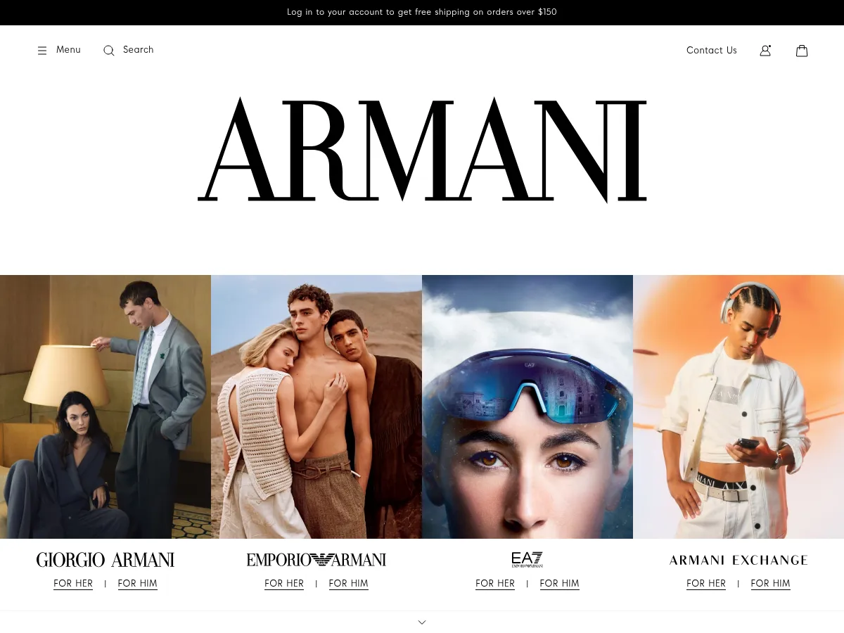 Giorgio Armani Screenshot