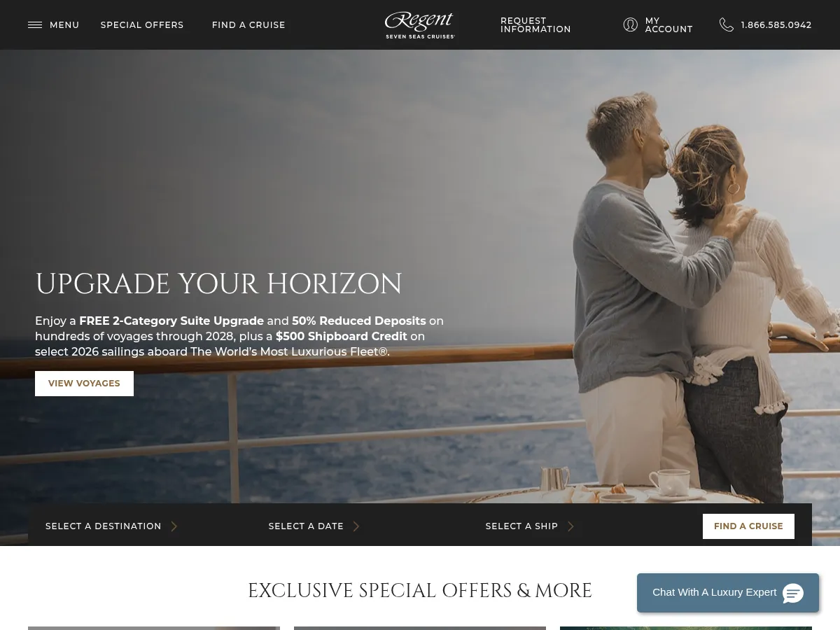 Regent Seven Seas Cruises Screenshot
