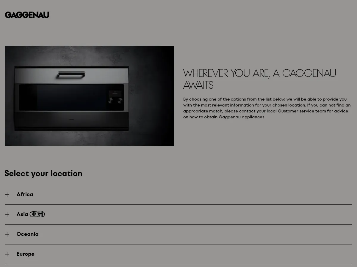 Gaggenau Screenshot