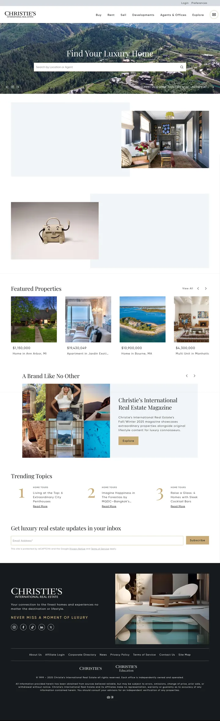 Christieâ€™s International Real Estate Screenshot Long