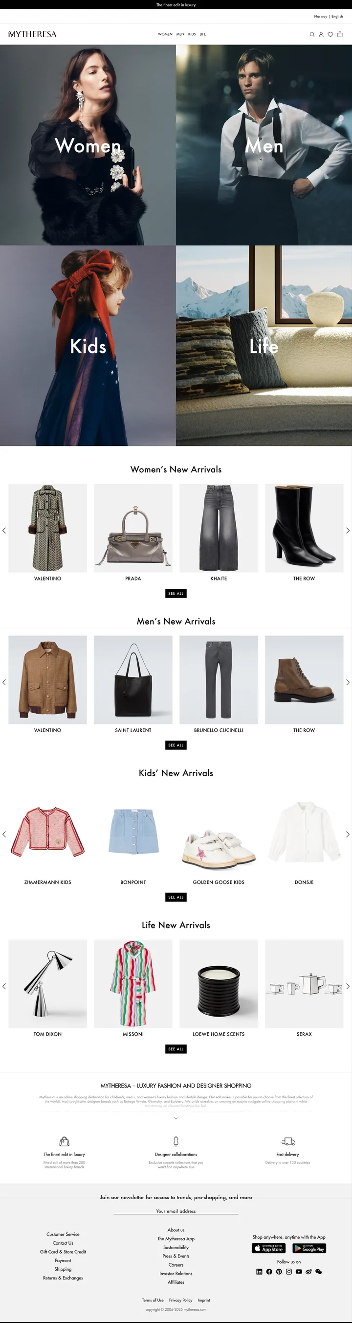 Mytheresa Screenshot Long