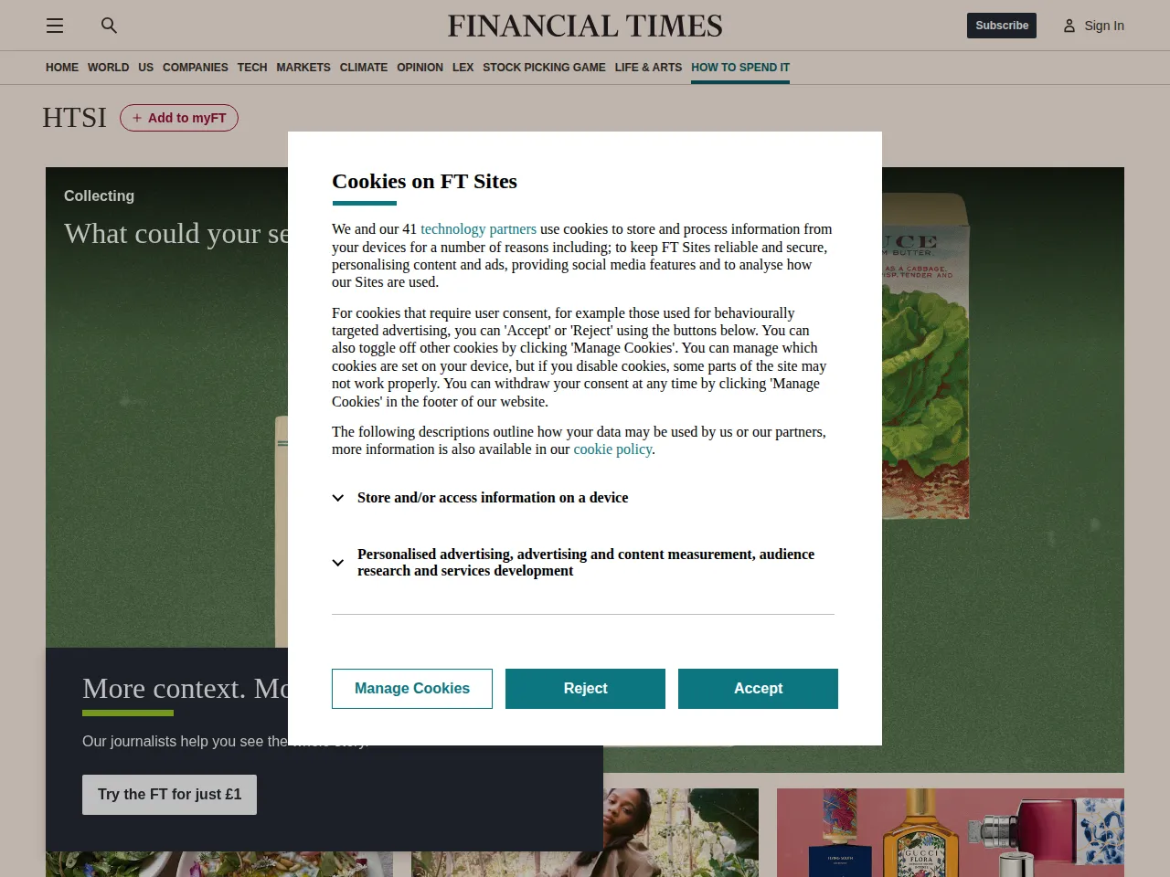 HTSI (Financial Times) Screenshot