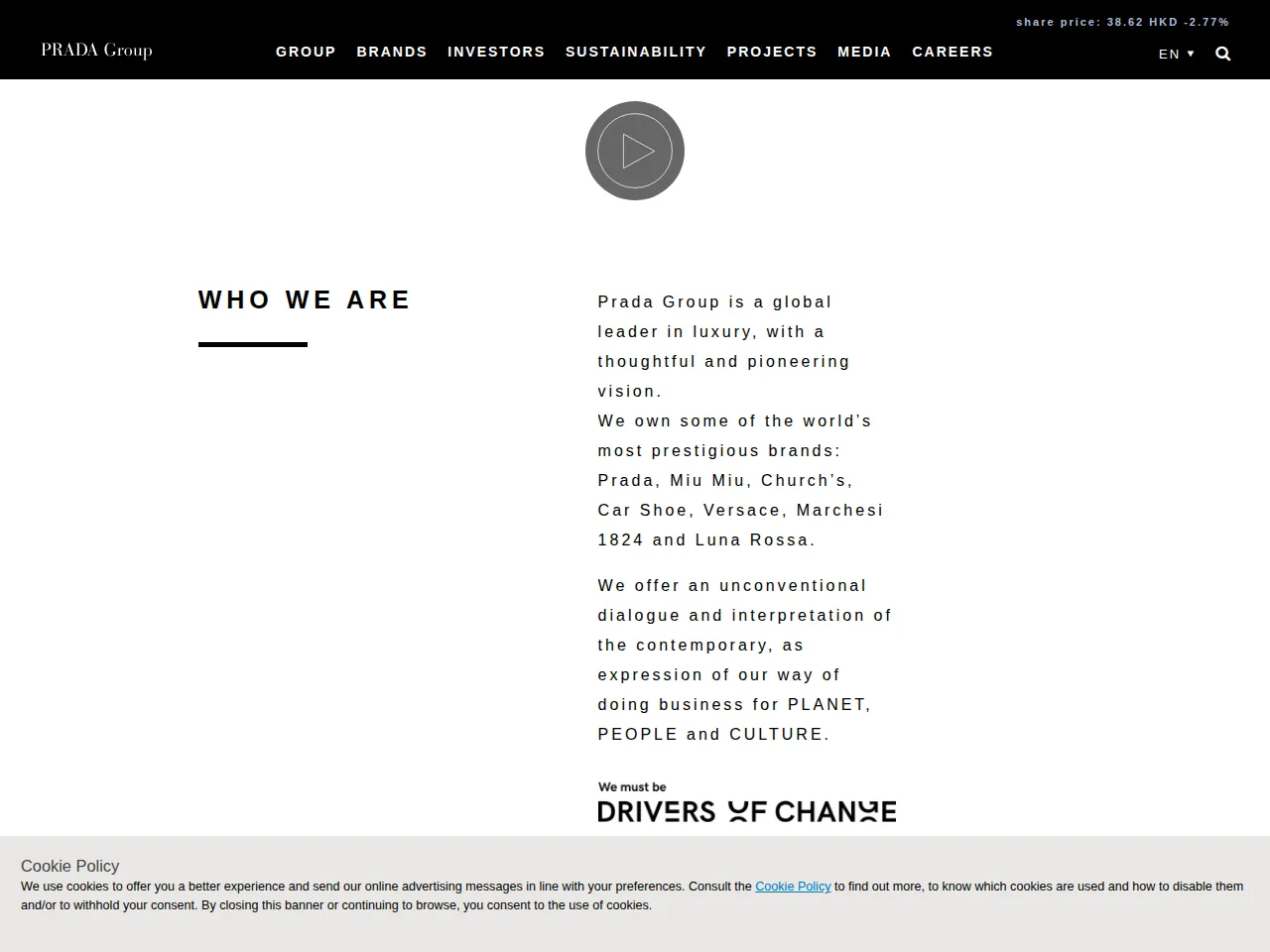 Prada Group Screenshot